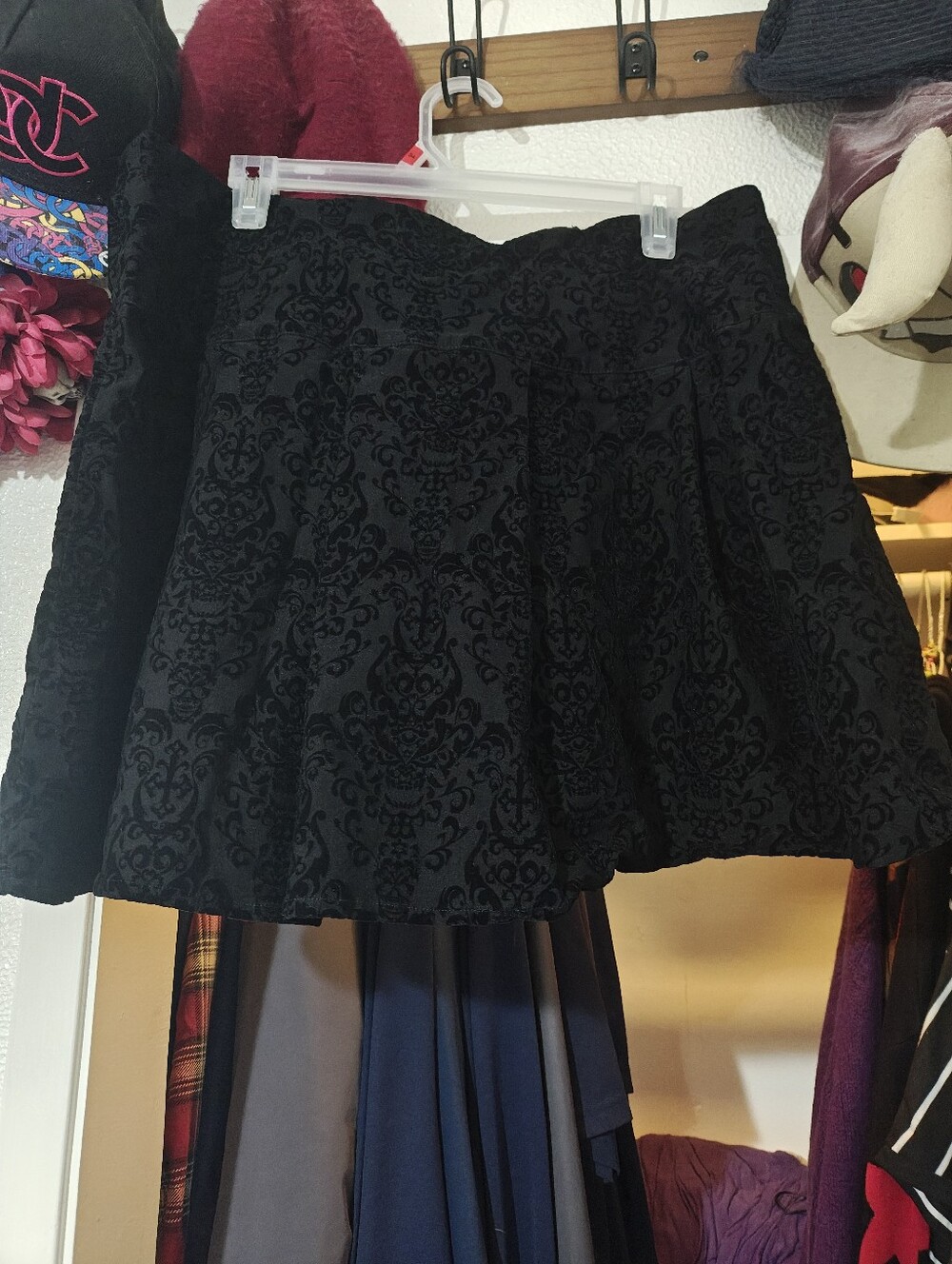 Killstar Black Pleated Mini Skirt